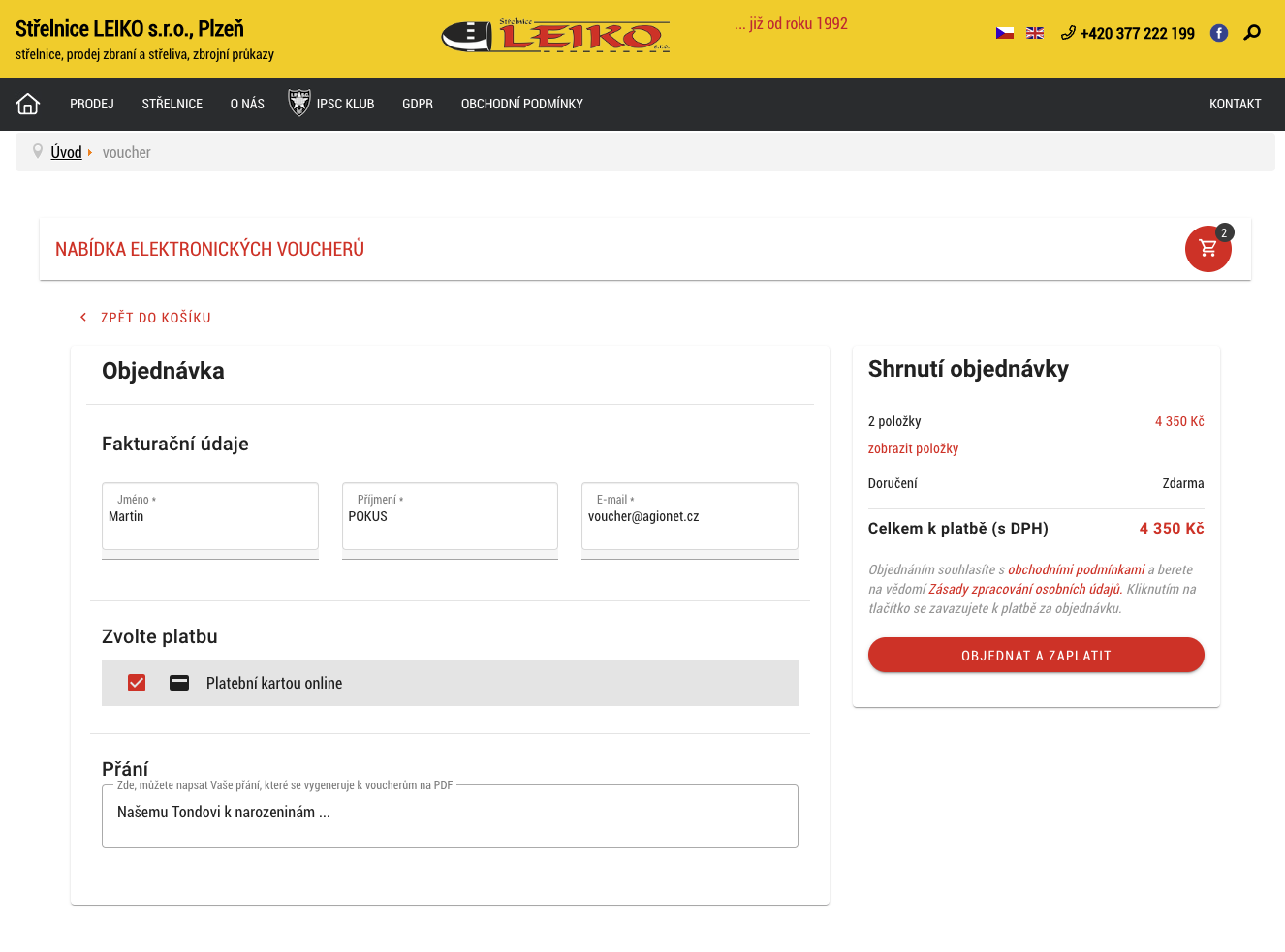 Voucher system - voucher vzor