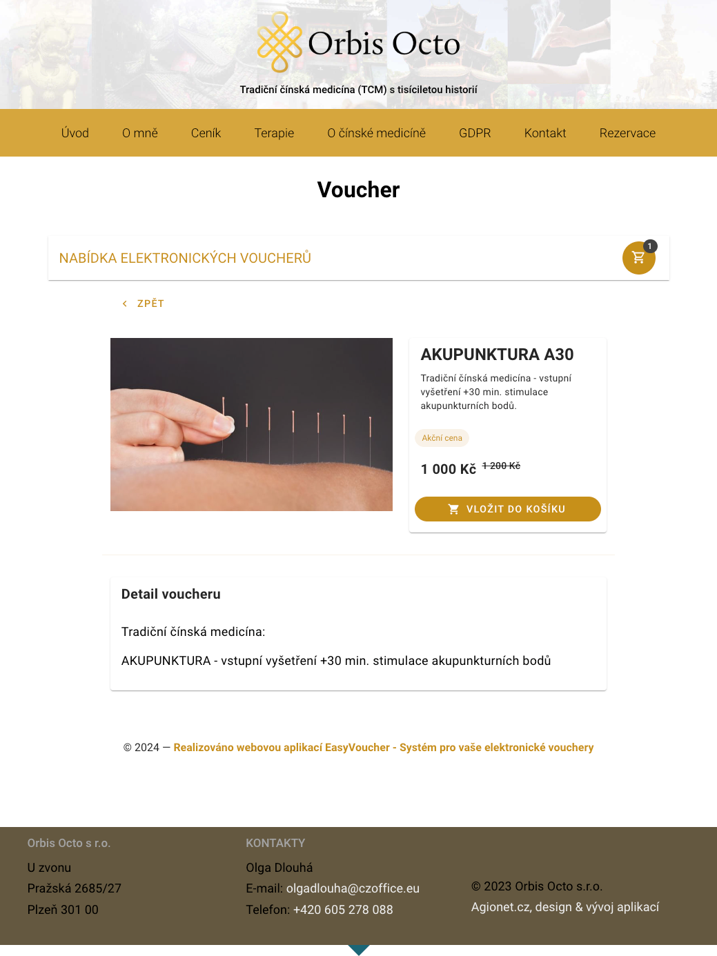 Voucher system - integrace do webu